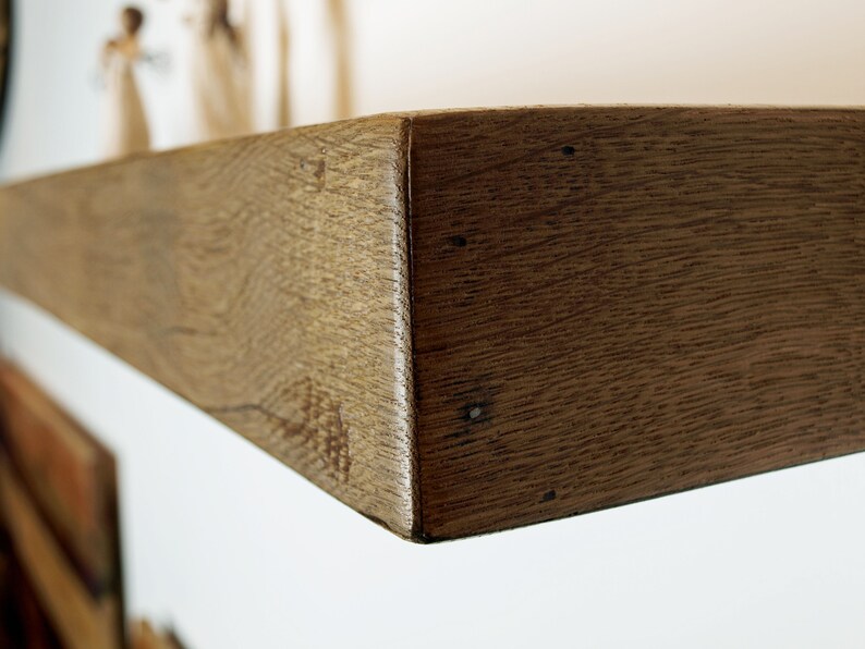 8x 3 Rustic Thick Reclaimed Oak Floating Shelf Etsy