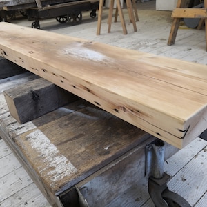 10 1/2 &quot;x 2 1/2 &quot;x different length Reclaimed Antique Hemlock Fir Mantel, Shelf, Rustic, Farmhouse, Barnbeam (PARTIALLY PLANED)