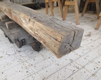 9 1/2"x6 1/2"x87" Hand Hewn Oak Beam, Farmhouse, Barnbeam, Cabin, Farmhouse, Rustic (#434)