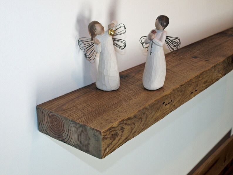Rustic Reclaimed Pine Floating Shelf Shelves Antique Etsy