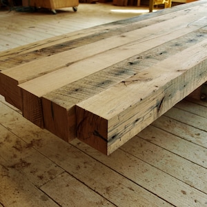 Reclaimed Oak Beam: 3 1/2x3 1/2 Rustic Barnwood, Partially Planed bild 9