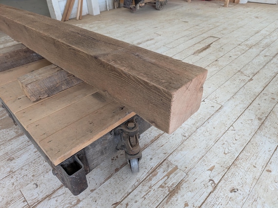 6" x 6" "x different length Reclaimed Antique Oak  Mantel, Shelf, Rustic, Farmhouse, Barnbeam (ORIGINAL)