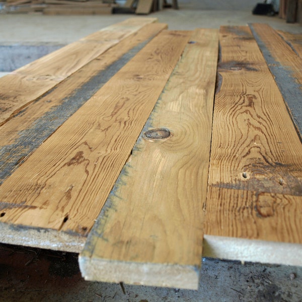 Pine Reclaimed Barnboards Barnwood, Rustic, Planks, DIY, (PARTIALLY PLANED)
