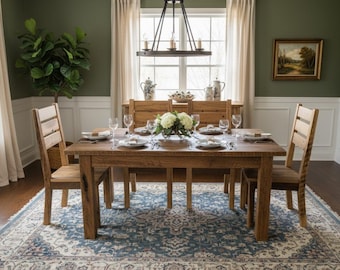 Rustic Reclaimed Oak Farm Table
