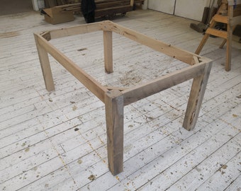 Kit de base para mesa de granja de roble recuperado, estilo rústico, estilo granja, bricolaje