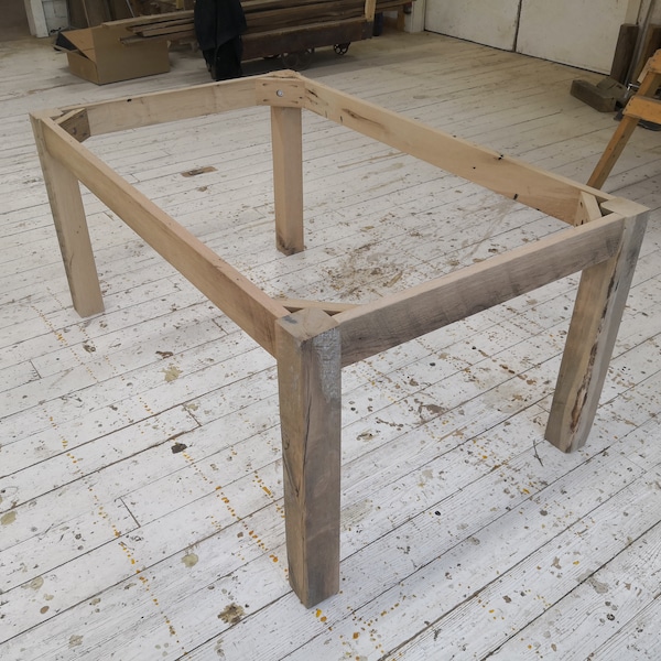 Reclaimed Oak Farm Table Base Kit, Rustic, Farmhouse, DIY