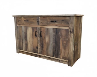Reclaimed Oak Farmhouse Sideboard Barnwood Buffet Credenza