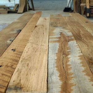 Reclaimed Oak Lumber for DIY projects.  100% Reclaimed Oak Barn Board,  edged. Authentic Barnwood , Antique Wood (PARTIALLY PLANED)