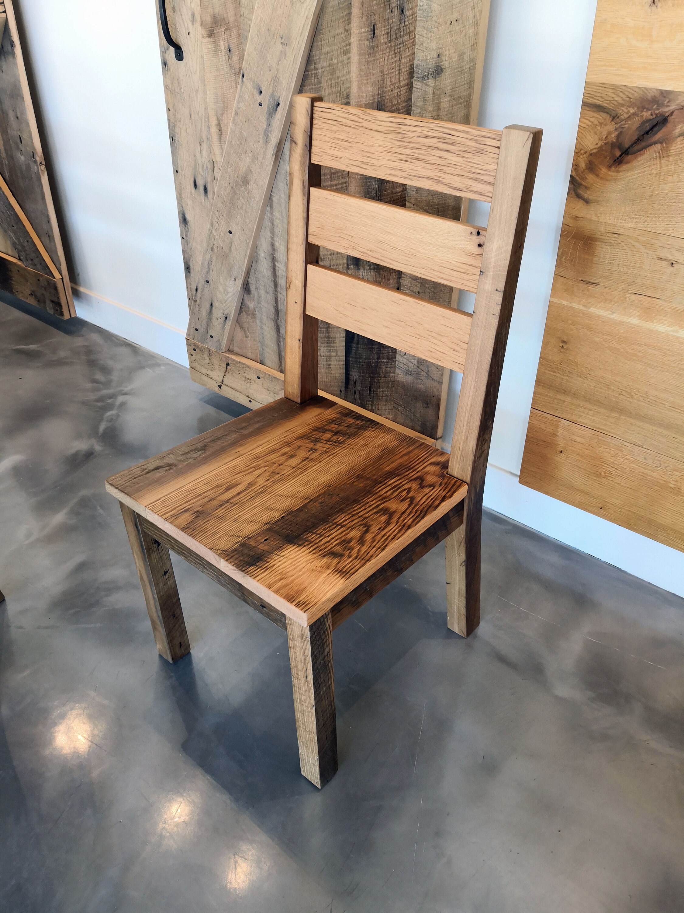 Computer Chair Rustic Rustic Reclaimed Oak Farm Chair - Etsy