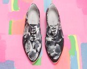 VENTA 30% Off / zapatos de edición limitada impresos Oxford, Oxford, zapatos, zapatos planos, zapatos de cuero, zapatos, zapatos ocasionales, Oxford