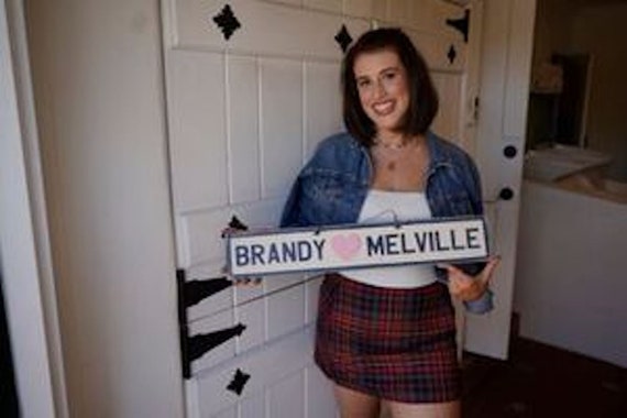 Brandy Melville Wood Sign With Heart Original Brandy Signs Custom Brandy  Melville Signs 