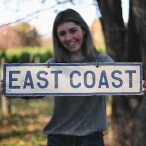 East Coast Wood Sign – Authentic Brandy Melville Store Sign – 100% Original Handcrafted Wooden Wall Art from Brandy&#39;s Official Sign Maker