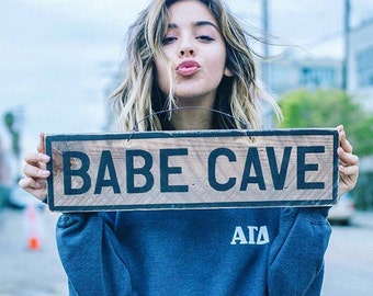 Babe Cave Wood Sign – Authentic Brandy Melville Store Sign – 100% Original Handcrafted Sign from Official Brandy Melville Sign Maker