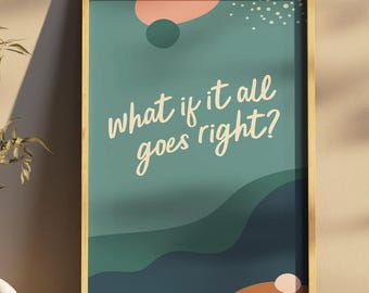 Impresión con cita inspiradora: Arte mural bohemio y caprichoso (descarga digital)