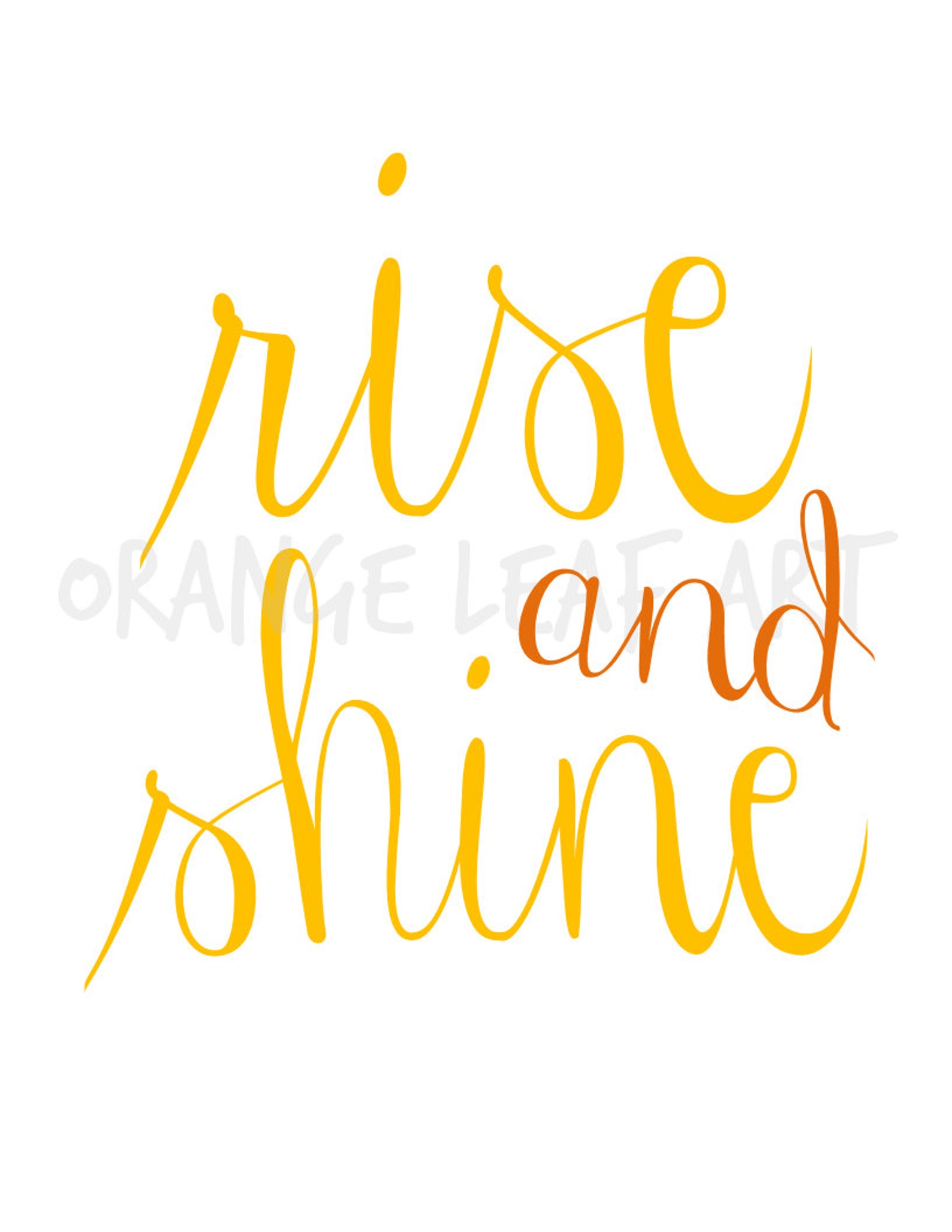 Rise and Shine Printable Artwork 8x10 Digital Download | Etsy