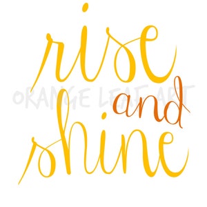Rise and Shine Printable Artwork 8x10 Digital Download | Etsy