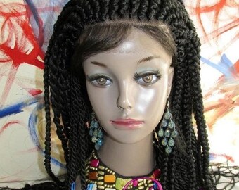 Items Similar To Fully Braided Lace Front Wig Box Braids Havana