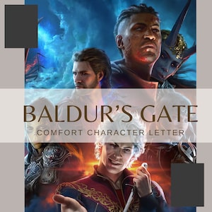 Carta personalizada do seu personagem de conforto - Baldur's Gate 3