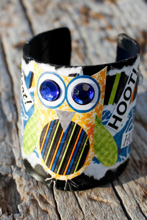 Yellow Body Owl Cuff