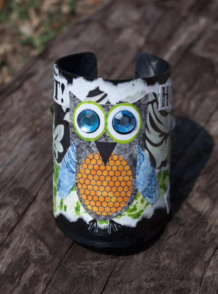 Blue Winged Owl Cuff