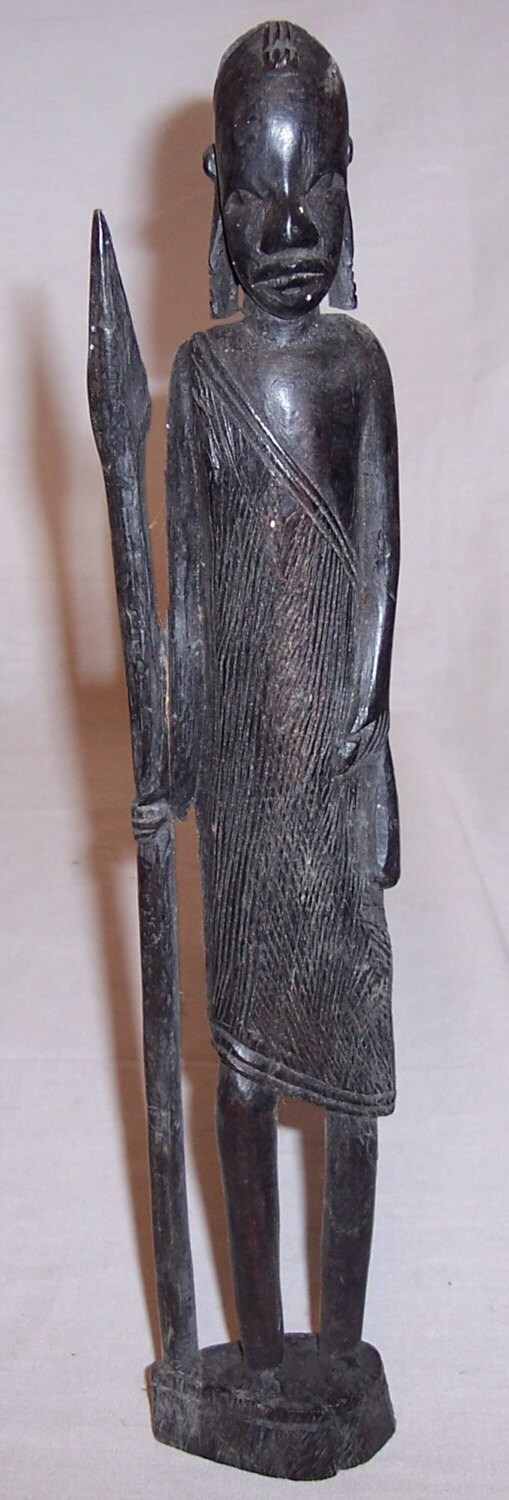 African tribal art carved wood figures male female Besmo Kenya Etsy