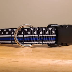Thin Blue Line Police Support Pet Collar
