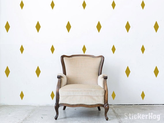 Diamonds Pattern Mini Wall Decals Graphic Vinyl Sticker Bedroom Wall Home Decor