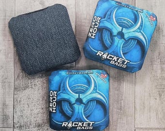 Zero Hour "Deep Blue" ACO Stamped Cornhole Bags