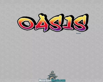 Oasis Boat Name Decal