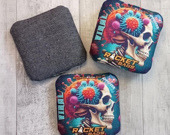 Viral Skull - Carpet Cornhole Bags ACO Approved