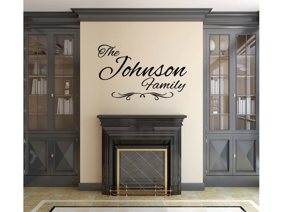 Personalized Family Name Wall Decal Monogram 10 Living And Image 0