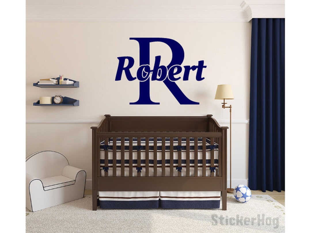 Personalized Name and Initial Monogram Boys and Girls Wall Decal ...