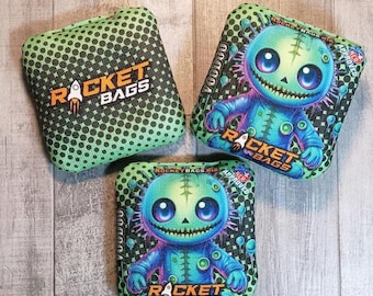 Green VooDoo Doll Cornhole Bags ACO Approved Season 20