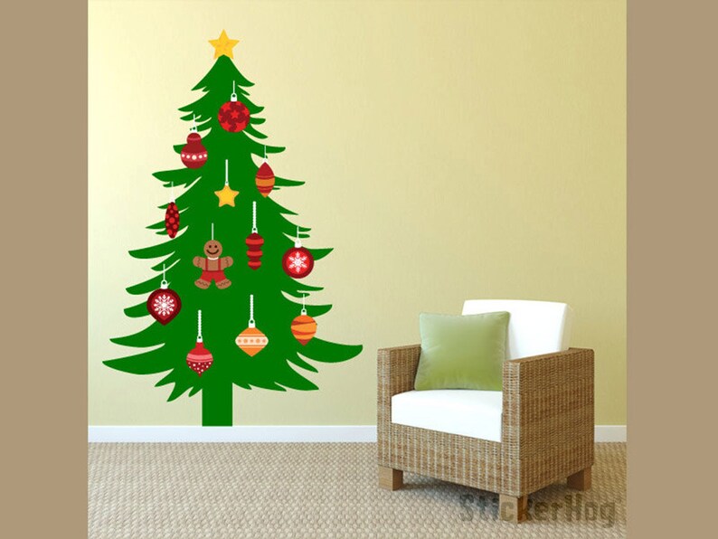 Christmas Tree Pine Tree Silhouette Living Room Family Room image 1