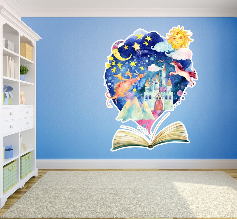 Fantasy Storybook Kids Nursery Vinyl Wall Decal image 1