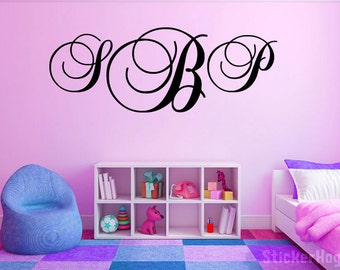 Personalized Initial Monogram Name #1 Girls Nursery Room Vinyl Wall Decal Graphics Bedroom Home Decor
