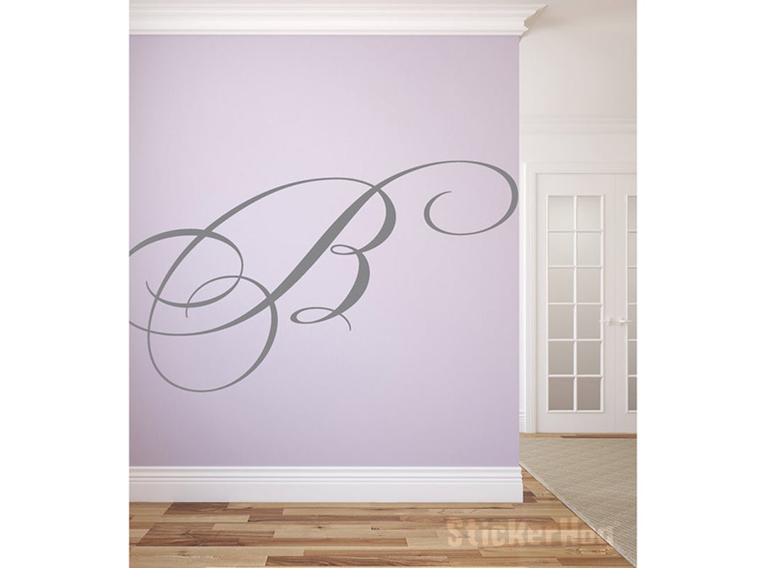 Family Name Monogram Wall Vinyl Decal Graphic 40" Tall Letter Home ...