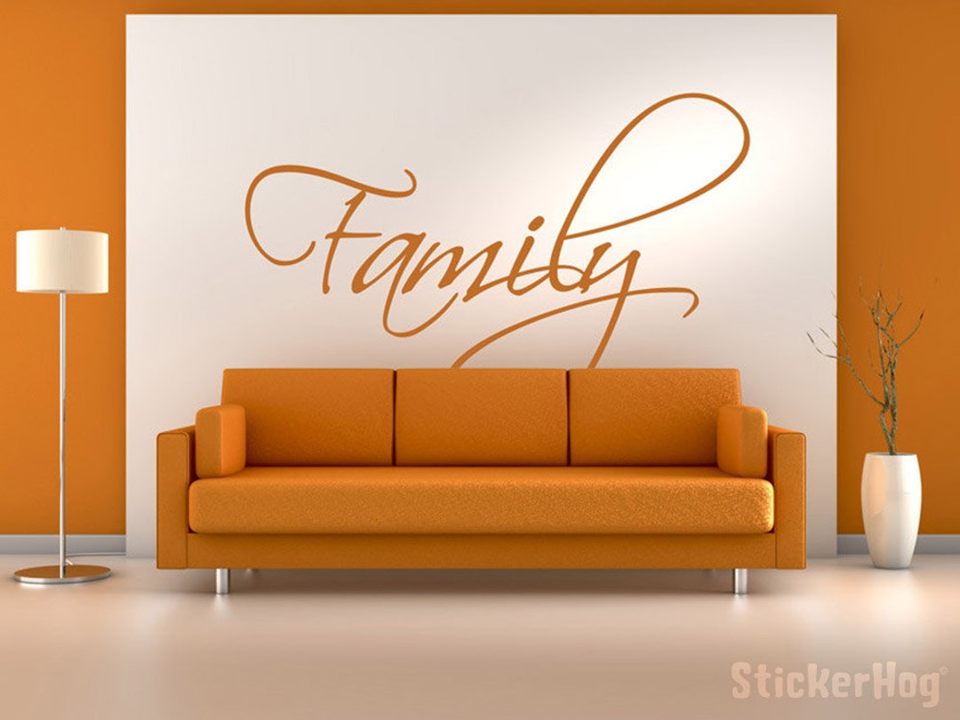 Family Vinyl Wall Writing Decal Graphic 30x20 Home Etsy