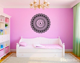 Mandala Flower #6 Namaste Yoga Life Wall Decal Graphic Vinyl Sticker Bedroom Wall Home Decor