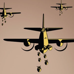 B-25 Bombers World War 2 Airplane Wall Decal Vinyl Aviation Sticker ...