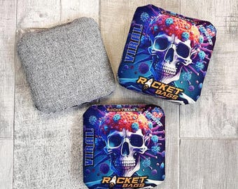 Viral Skull 2 - Carpet Cornhole Bags ACO Approved