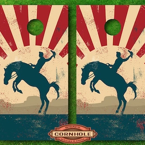 American Cowboy Cornhole Decal Wraps