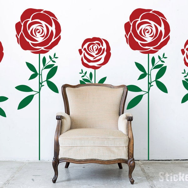 Wall Decal Flowers Etsy
