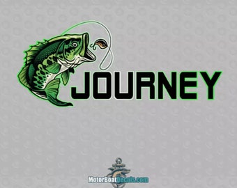 Journey Bass Lure Custom Text Decal
