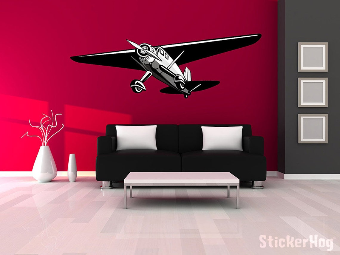 Vintage World War 2 Airplane Wall Decal Vinyl Aviation Sticker 10"x30 ...