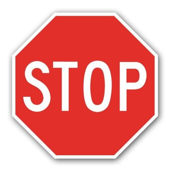STOP us サイン Stop Sign Traffic Sign Repositionable Wall Decal 22