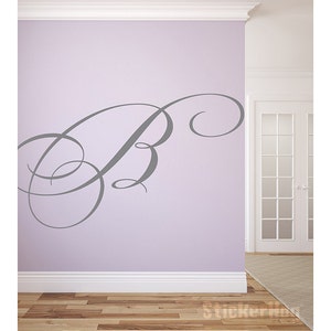 Family Name Monogram Wall Vinyl Decal Graphic 29&quot; Tall Letter Home Decor