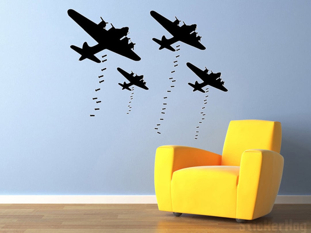 Bombs Away B-17 Bombers World War 2 Airplane Wall Decal Vinyl Aviation ...