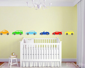 Boys Car Border Nursery Room Vinyl Wall Decal Graphics Boys Baby Bedroom Home Decor 76"x5"