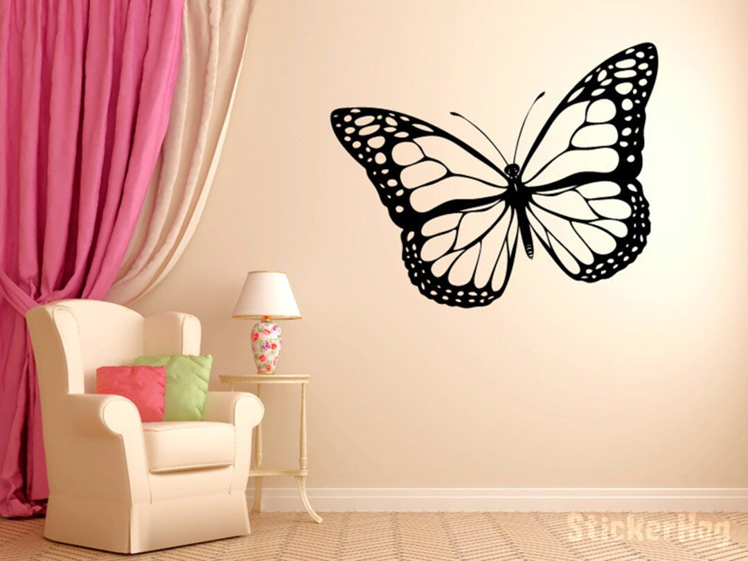 Exotic Butterfly Vinyl Wall Decal Graphics 12"x20" Small Bedroom Home ...